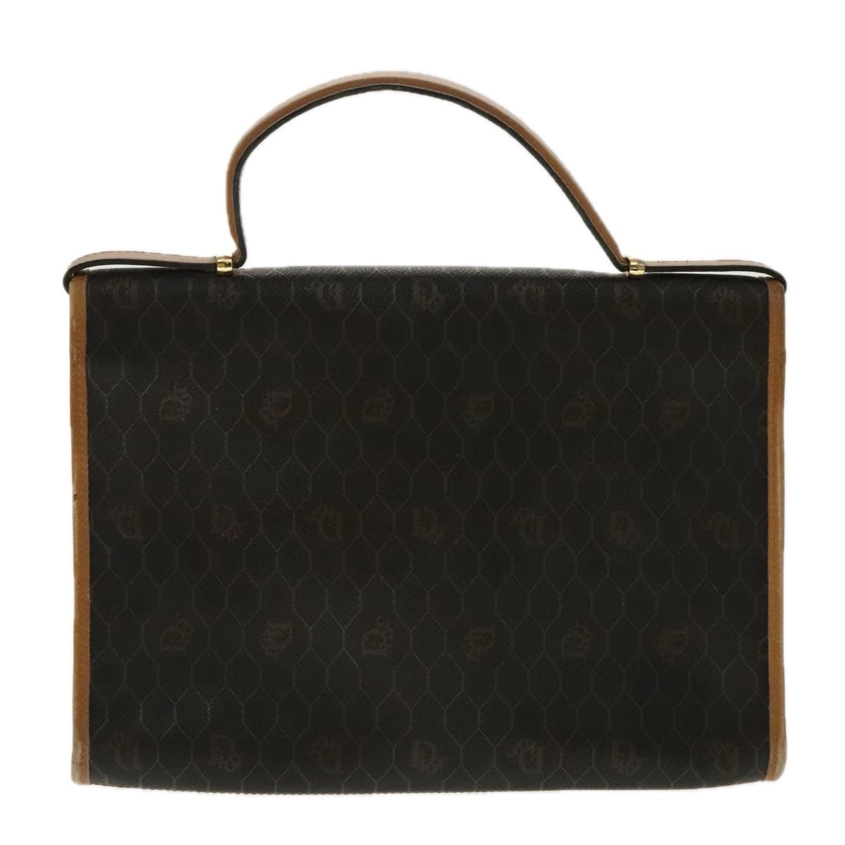DIOR Honeycomb Canvas Hand Bag Black Gold - 2