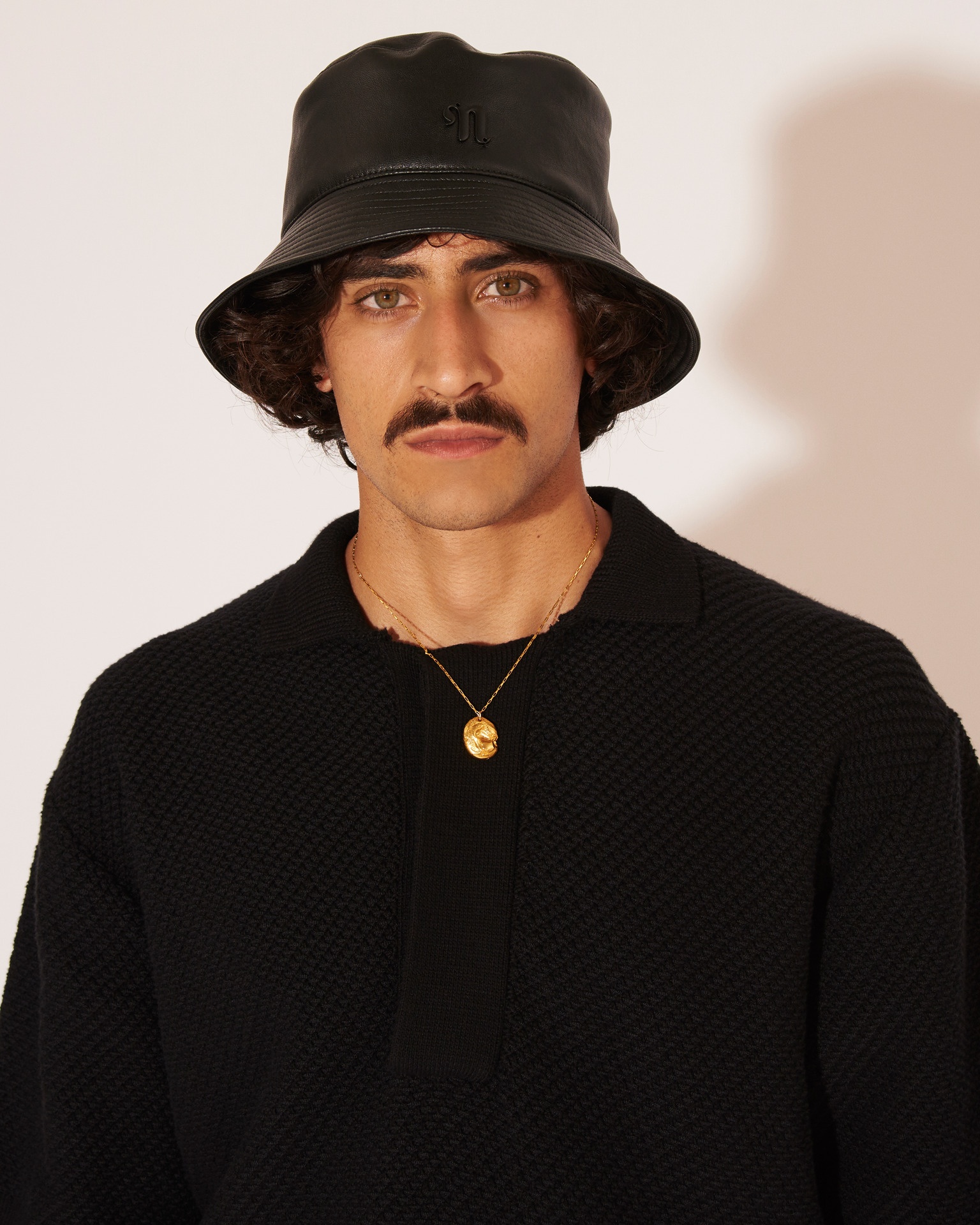 TALLIS - Cotton-tweed textured shirt - Black - 5