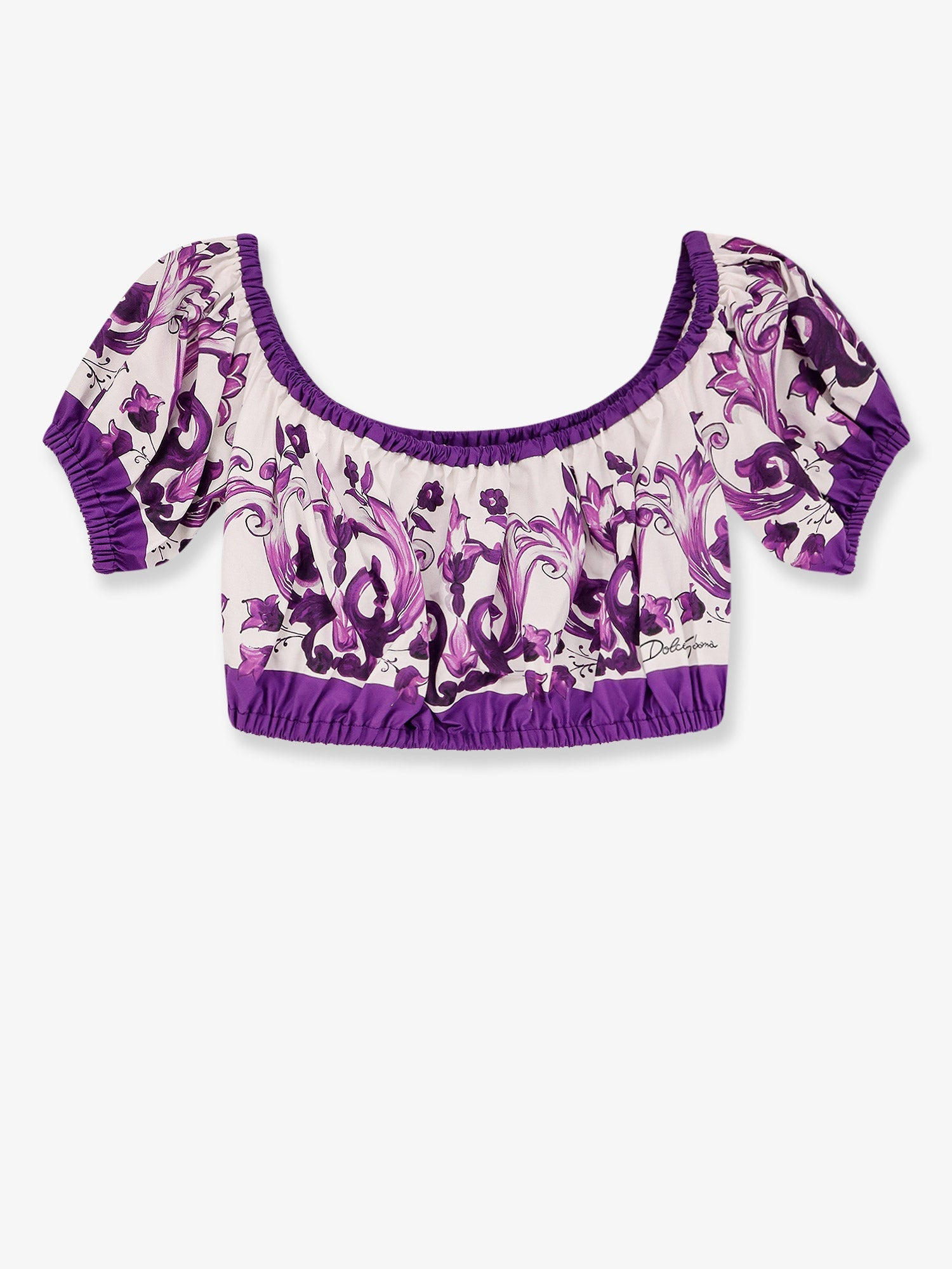 Dolce & Gabbana Cotton Top With Maiolica Print - 4