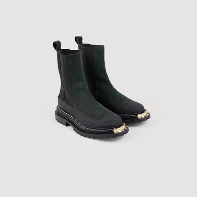 Sandro Leather Chelsea boots with notched sole outlook
