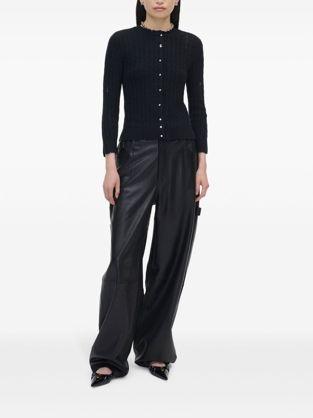 Shrunken cashmere-blend cardigan - 2