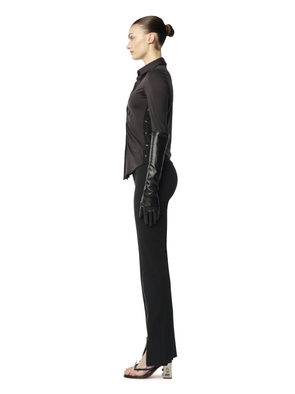 Lace-Up Stretch Shirt - 3