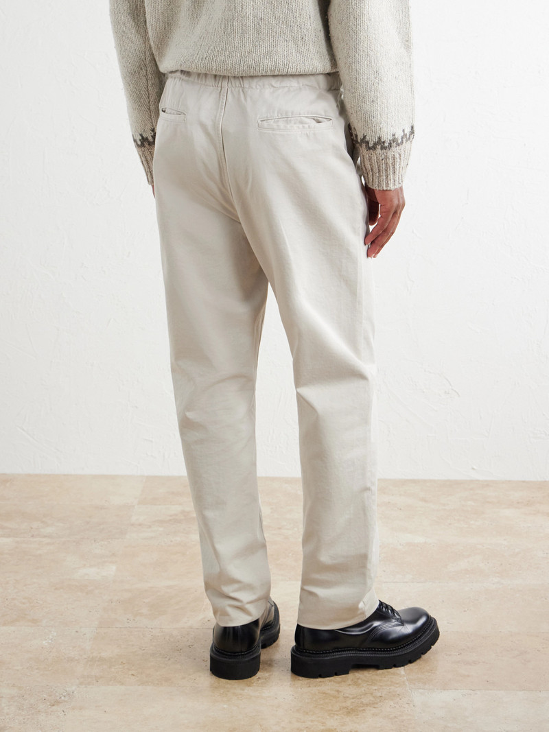 Joggy Straight-Leg Cotton-Twill Trousers 4