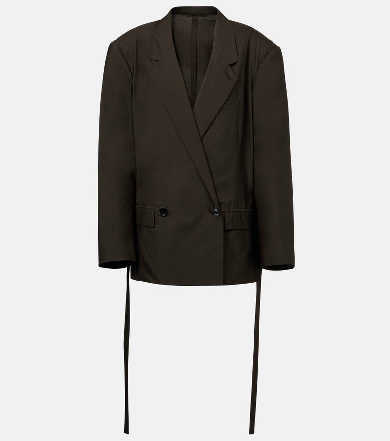 Belted cotton and silk blazer 1