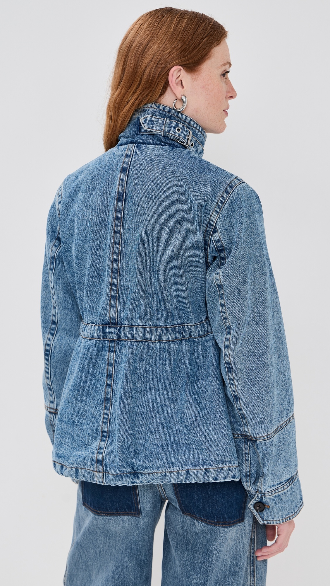 Cropped Flated Military Jacket - 2