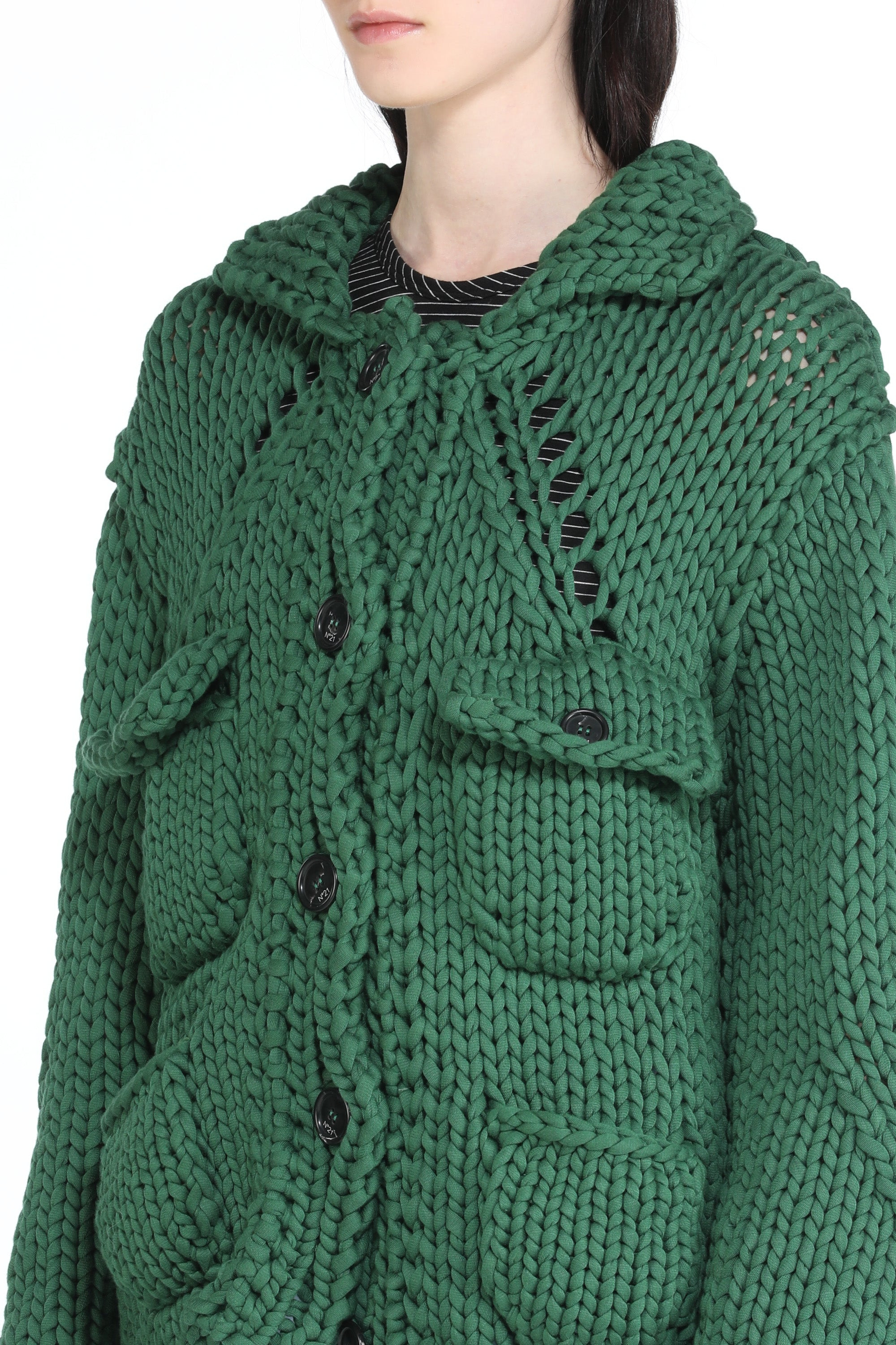 CHUNKY-KNIT CARDIGAN - 5