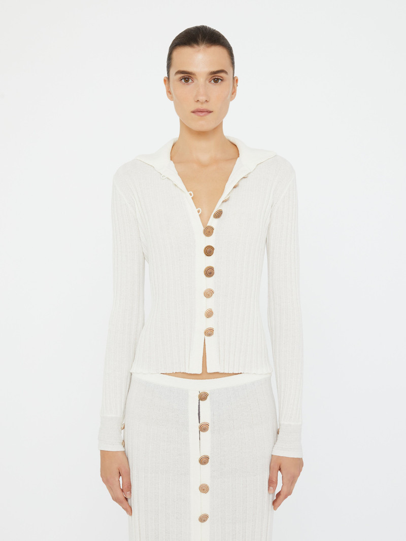 Sundial 포탄은 Knit 카디건을 늑골을 붙입니다 1