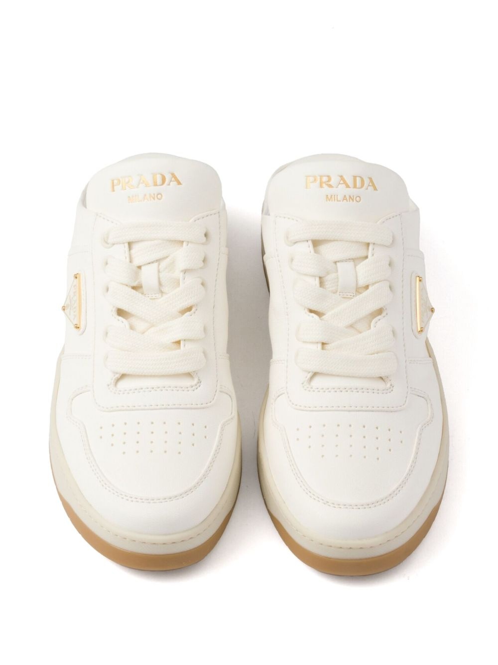 leather sneaker mules - 4
