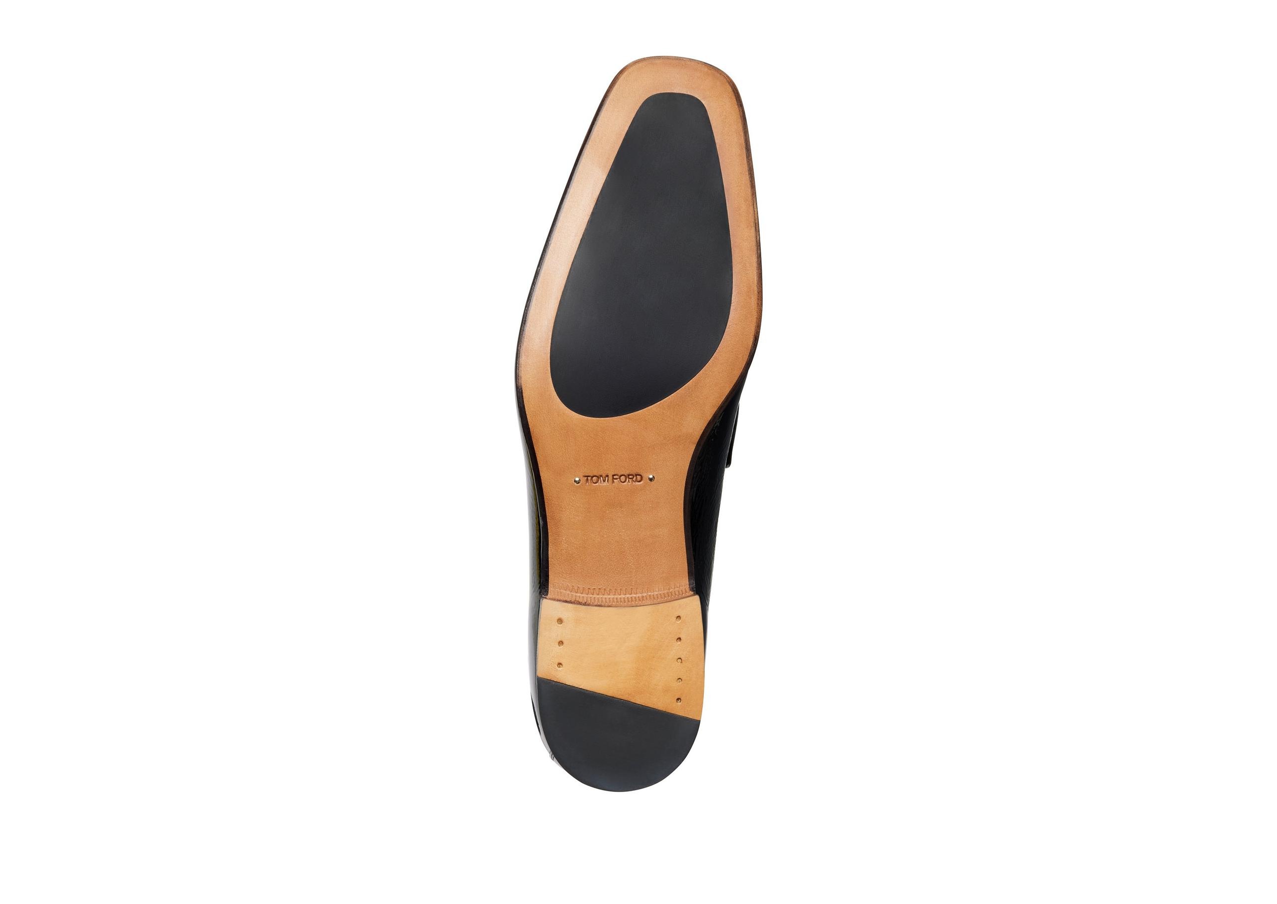CRACKLED LEATHER BAILEY CHAIN LOAFER - 4