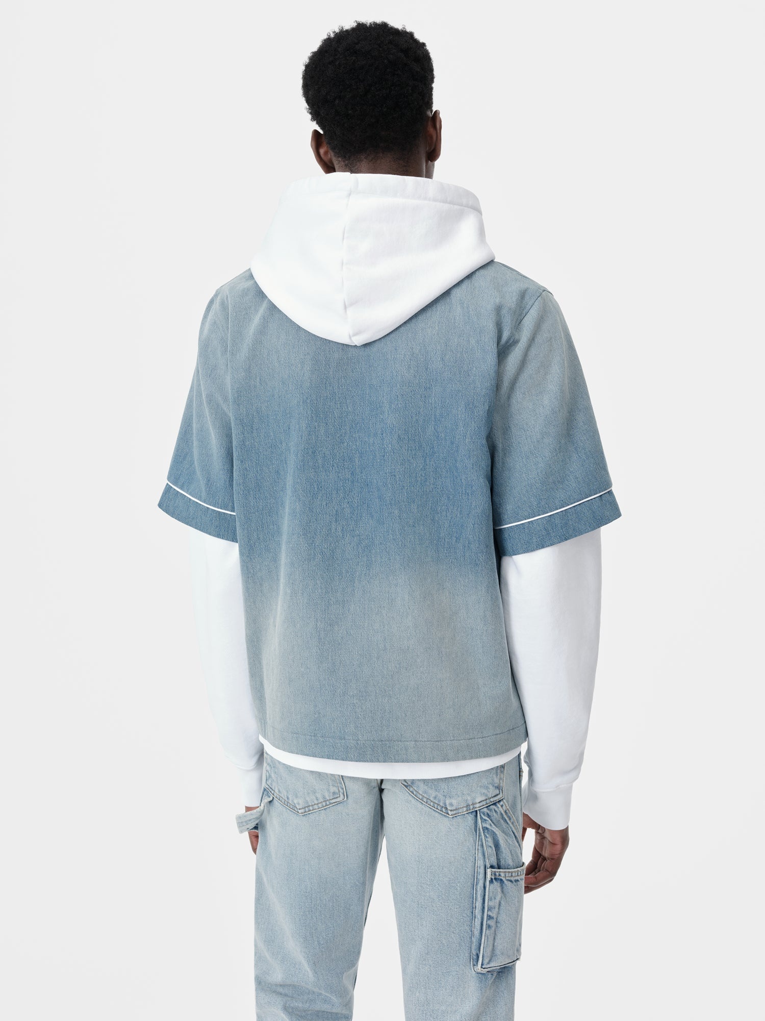 AMIRI SUNFADED BASEBALL SHIRT - 4