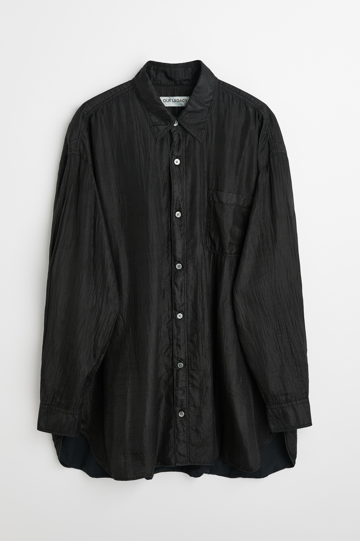 Darling Shirt Black Cotton Silk - 7