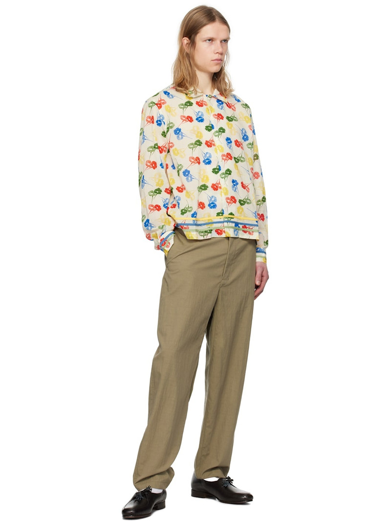 BODE Multicolor Flower Stamp Long Sleeve Shirt outlook
