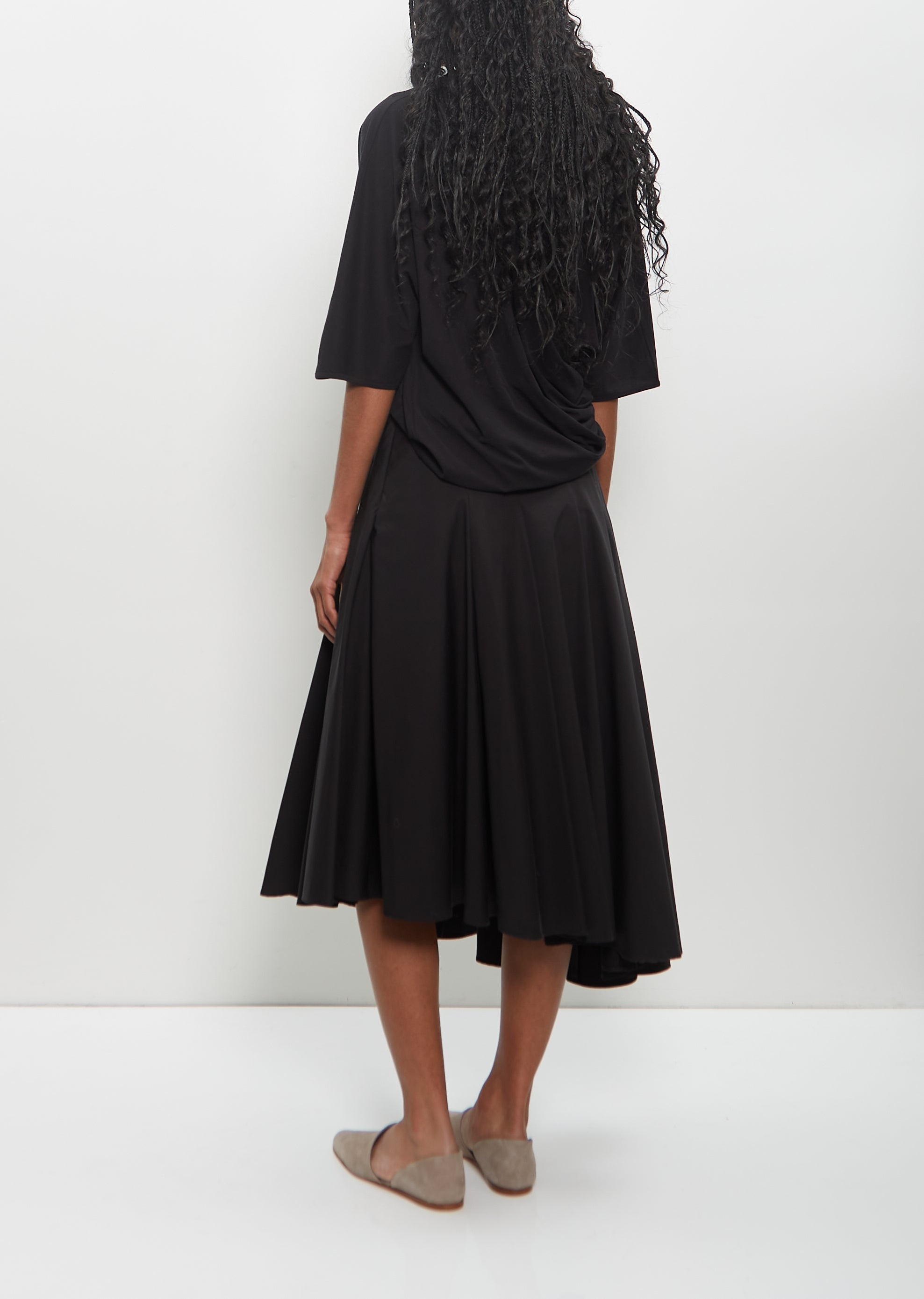 Cotton Rio Asymmetrical Pleated Midi Skirt - 3