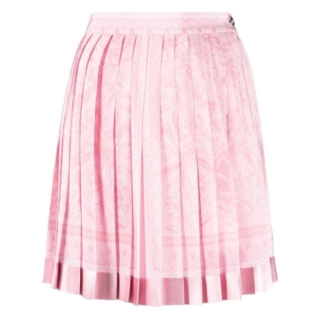 Barocco pleated pink miniskirt - 1