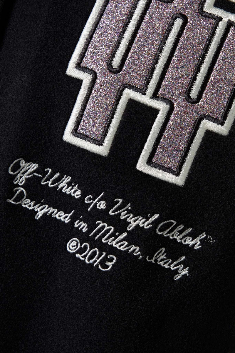 Appliquéd embroidered wool-blend and leather bomber jacket 4