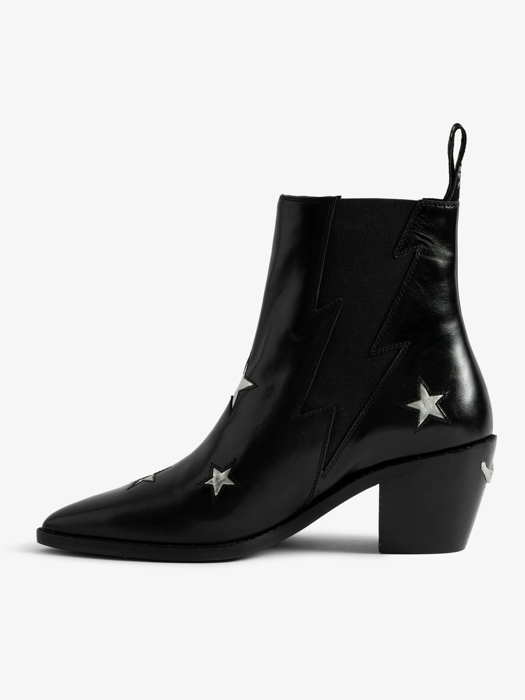 Tyler Stars Vintage Patent Ankle Boots - 3