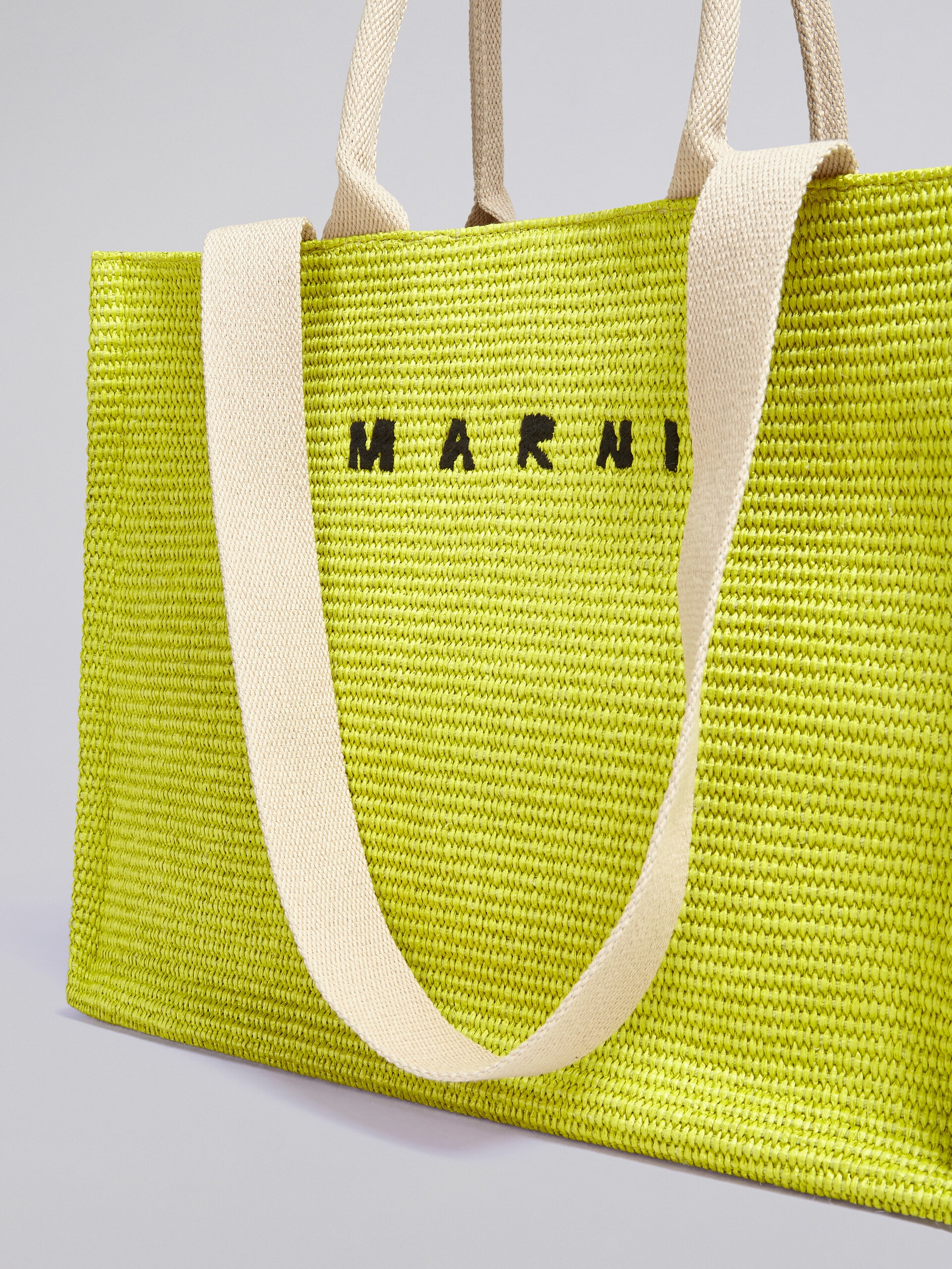YELLOW RAFFIA SHOPPING BAG - 5