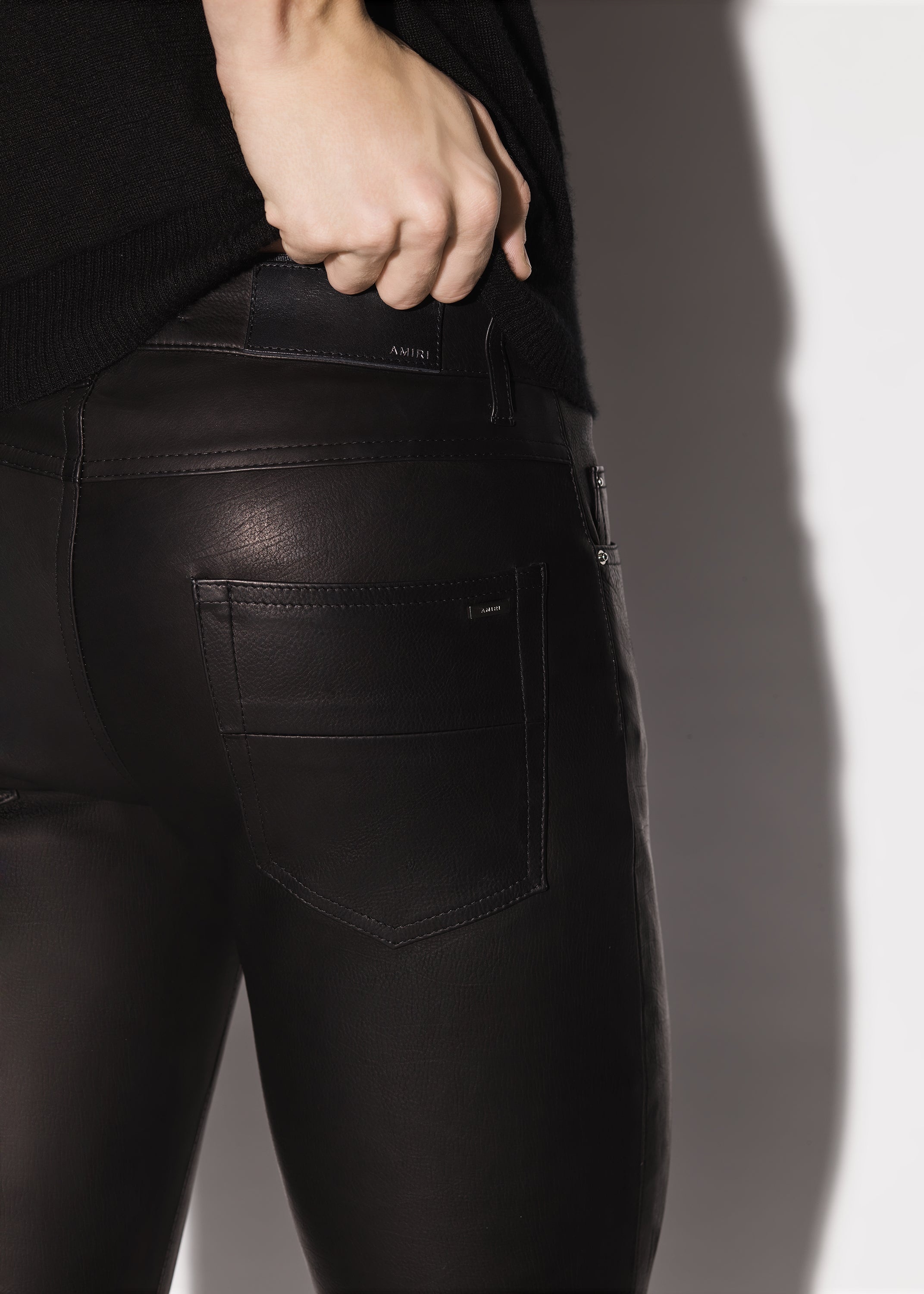 5 POCKET LEATHER PANT - 7