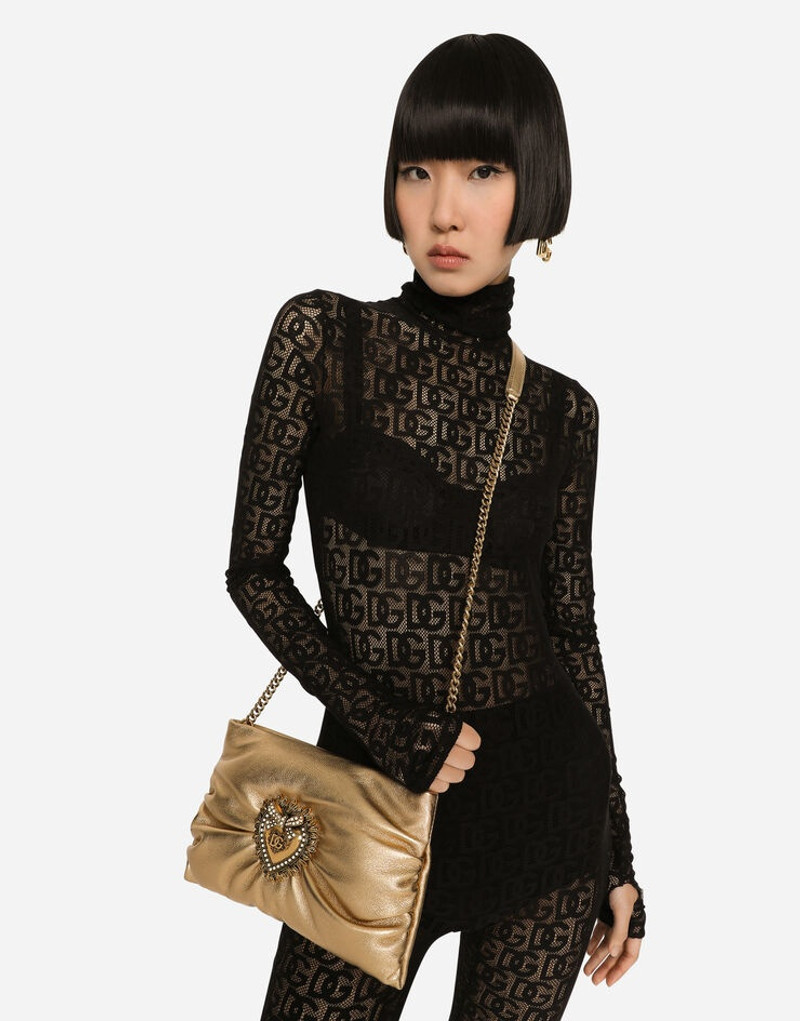 Dolce & Gabbana Small foiled calfskin Devotion Soft bag outlook