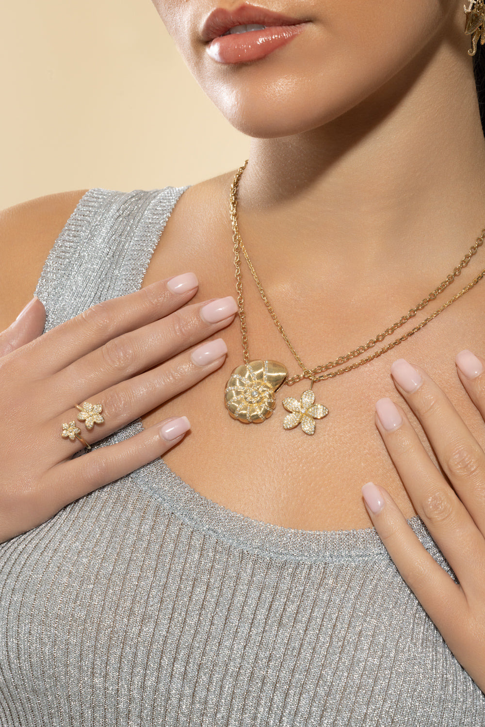 Fluted Nautilus Shell Necklace - 3