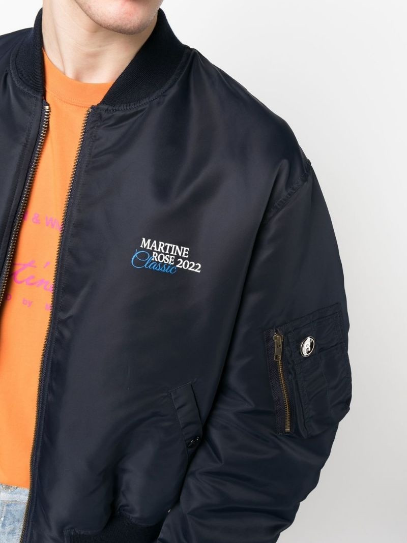 logo-print bomber jacket 5