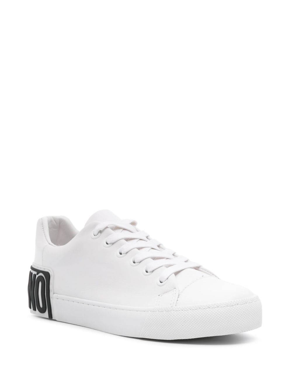 logo-embellished leather sneakers - 2