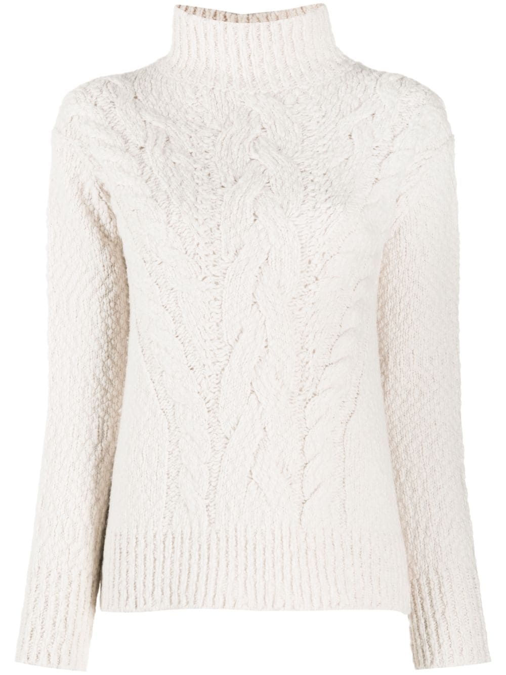 roll neck chunky knit jumper - 1