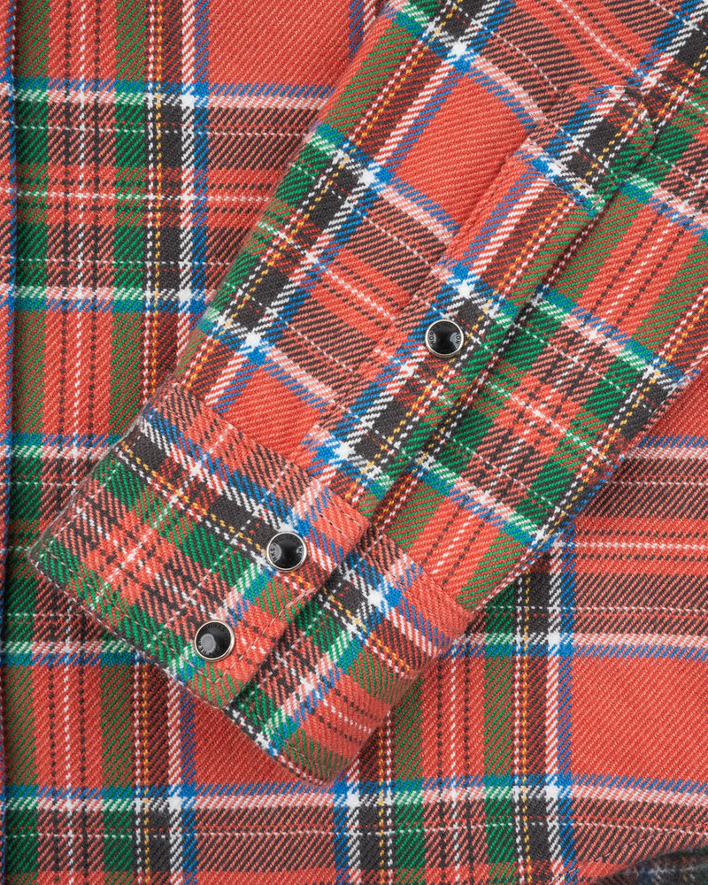 ULTRA HEAVY FLANNEL AMERICAN CHECK WESTERN SHIRT - RED &QUOT;THE WATERMELON MAN&QUOT; 9