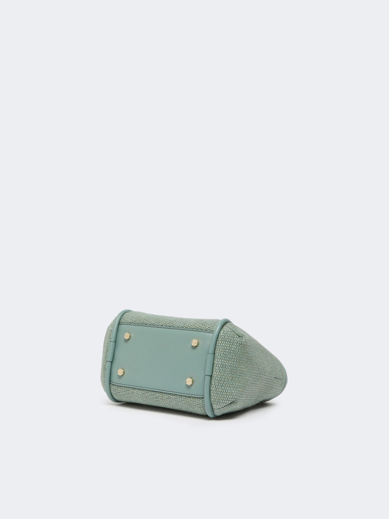 SUMMARINEXS Extra-small raffia-look basketweave Marine bag - SAGE GREEN 5