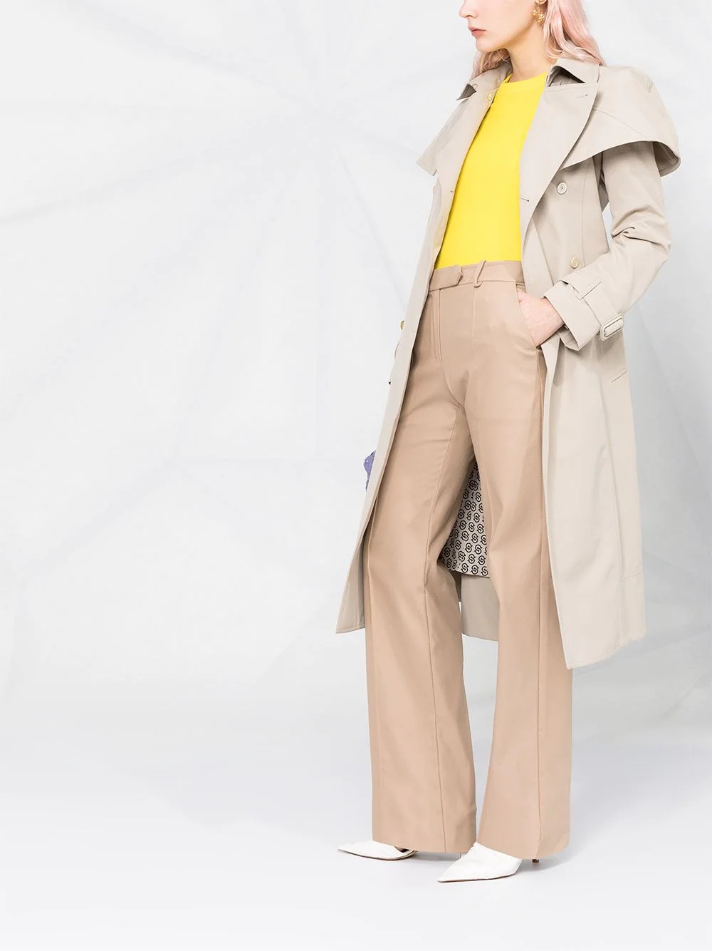 belted trench coat - 6