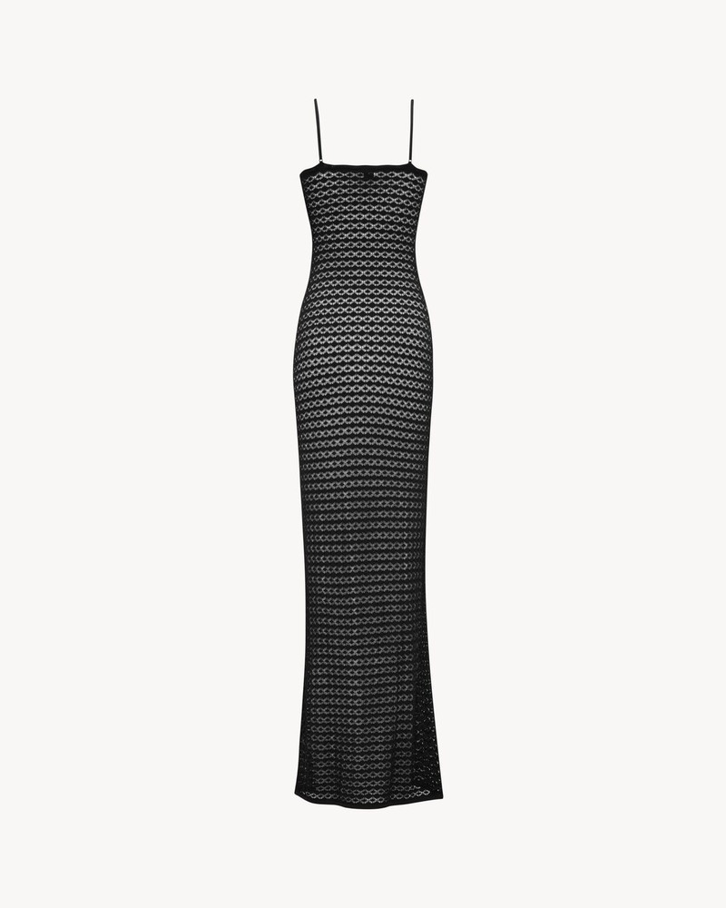 SAINT LAURENT LONG DRESS IN POINTELLE KNIT outlook