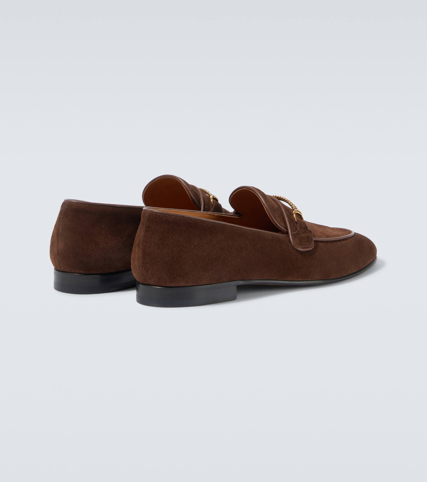 Liam chain-detail suede loafers - 6