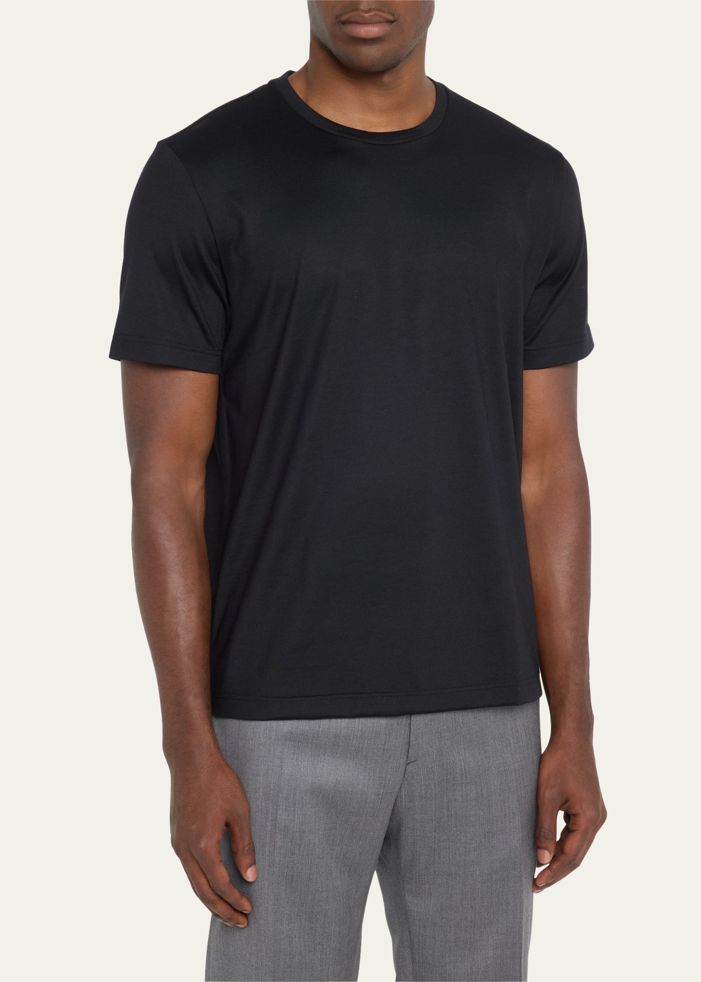 Men's Solid Cashmere T-Shirt - 4