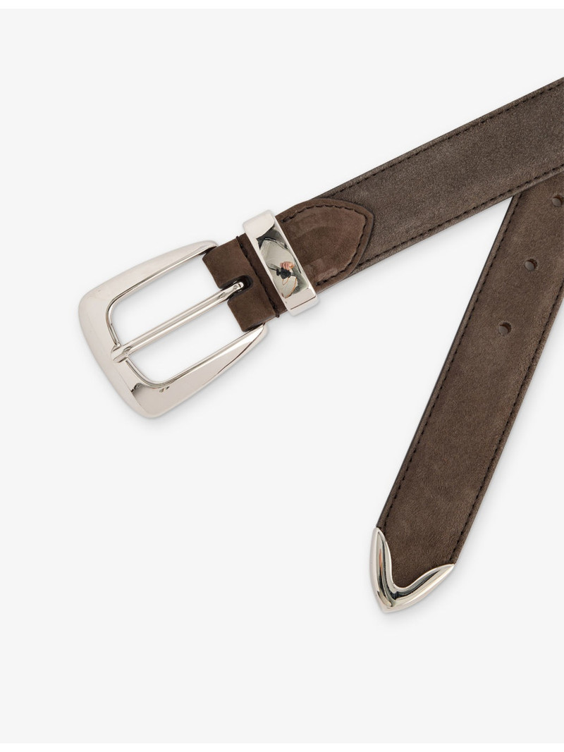 KHAITE Benny Suede Belt outlook