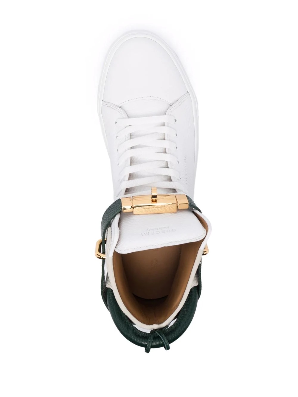 colour-block high-top leather sneakers - 4