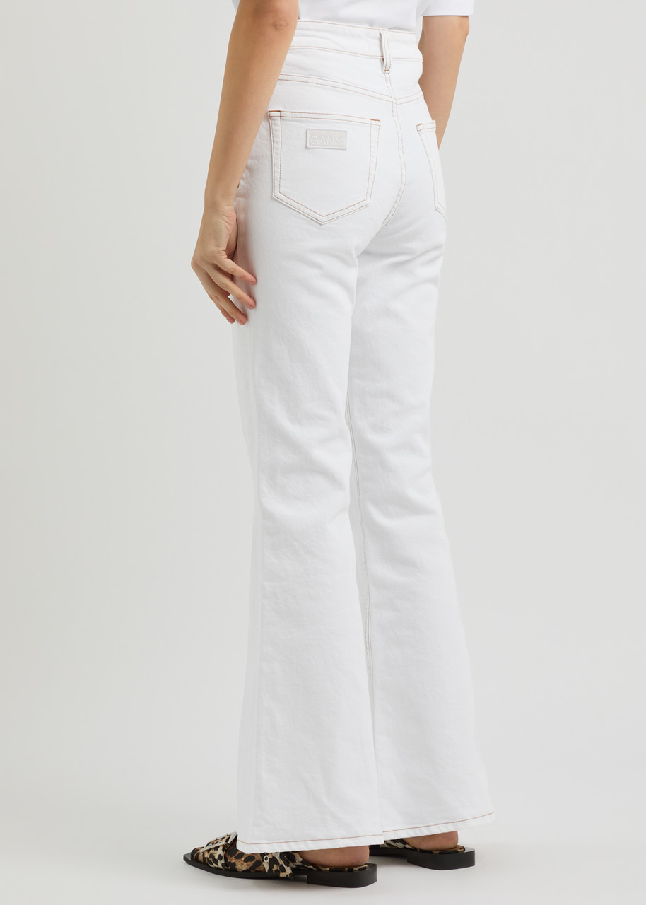 Ganni Chain-embellished Flared-leg Jeans - 3