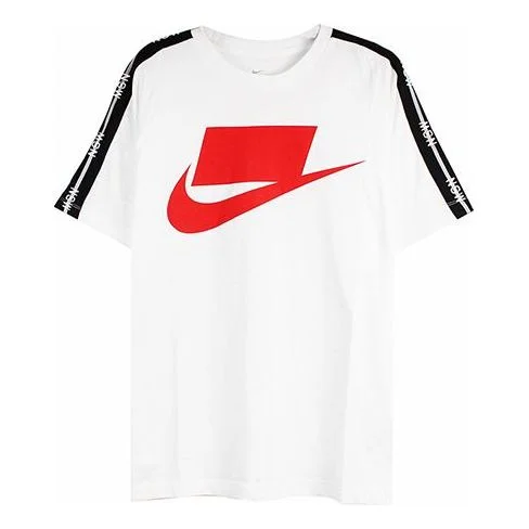 Nike Sportswear NSW Sports Casual Round Neck Breathable Short Sleeve White AV9959-100 - 1