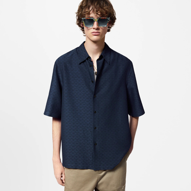 Mini Monogram Silk Blend Short-Sleeved Shirt 2