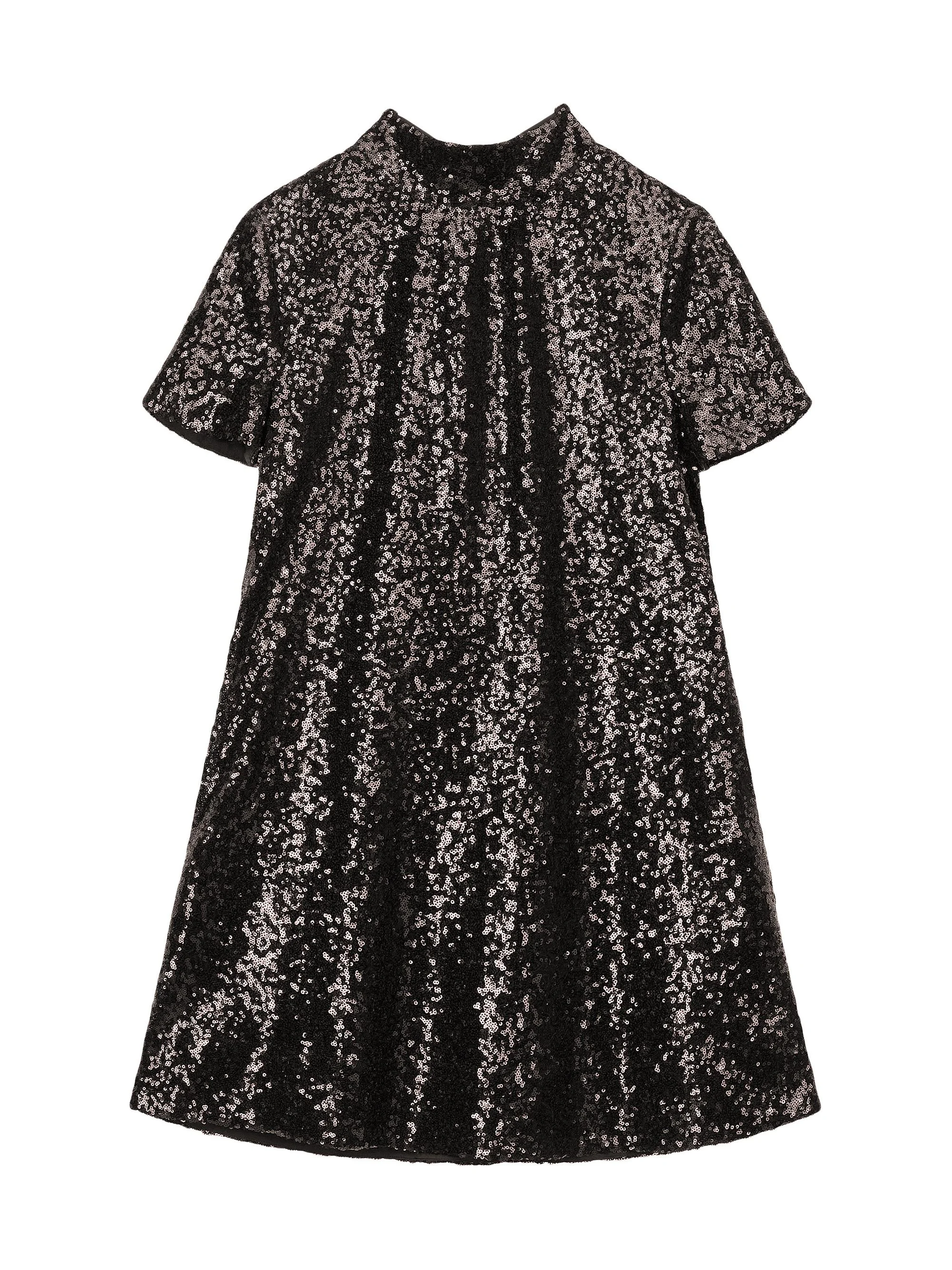 Women's Ilana Sequined Bow-Back Minidress - Black - 1