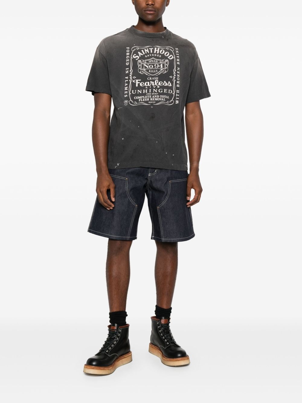 x Neighborhood cotton T-shirt - 2