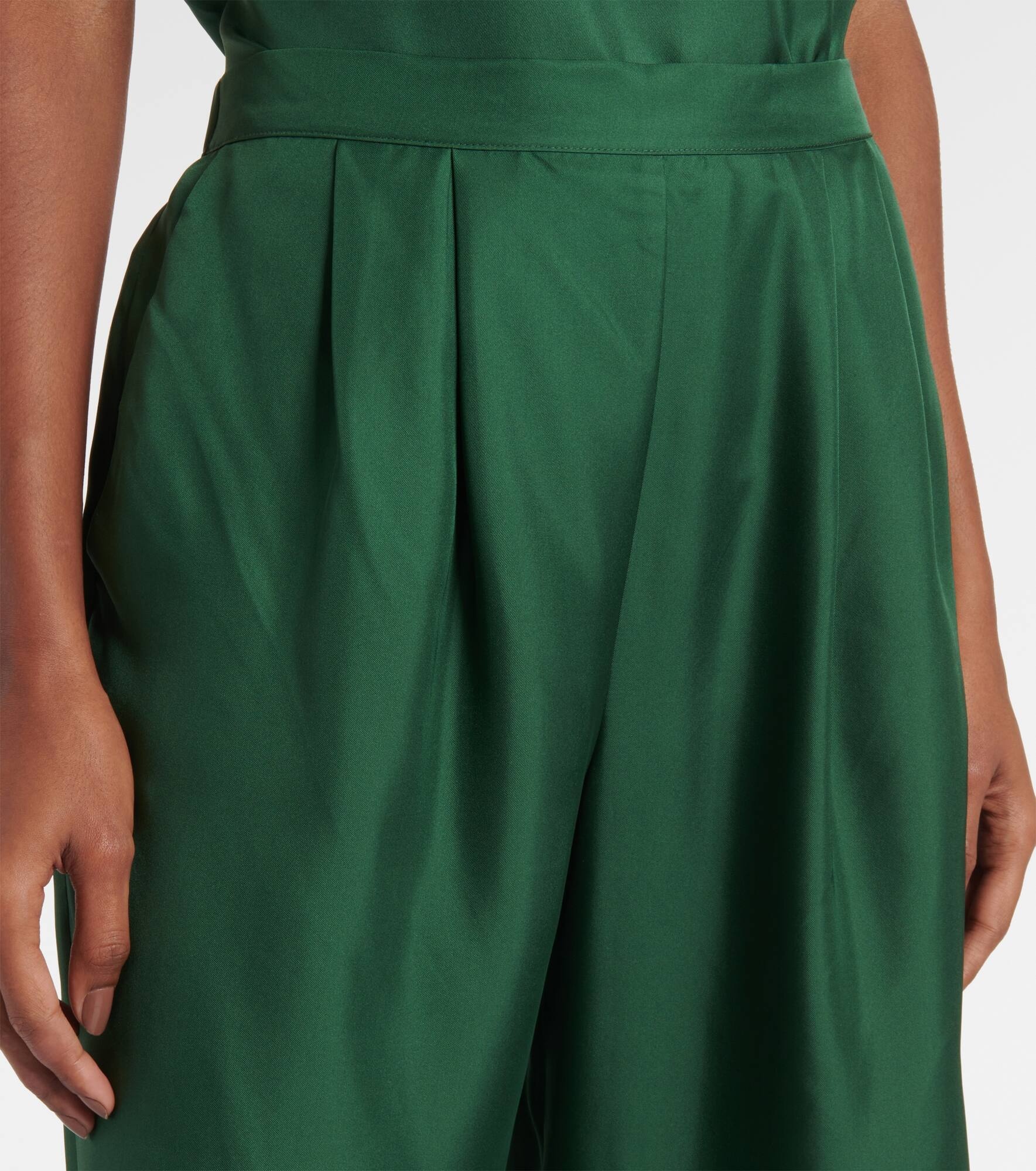 Isola silk twill wide-leg pants - 4