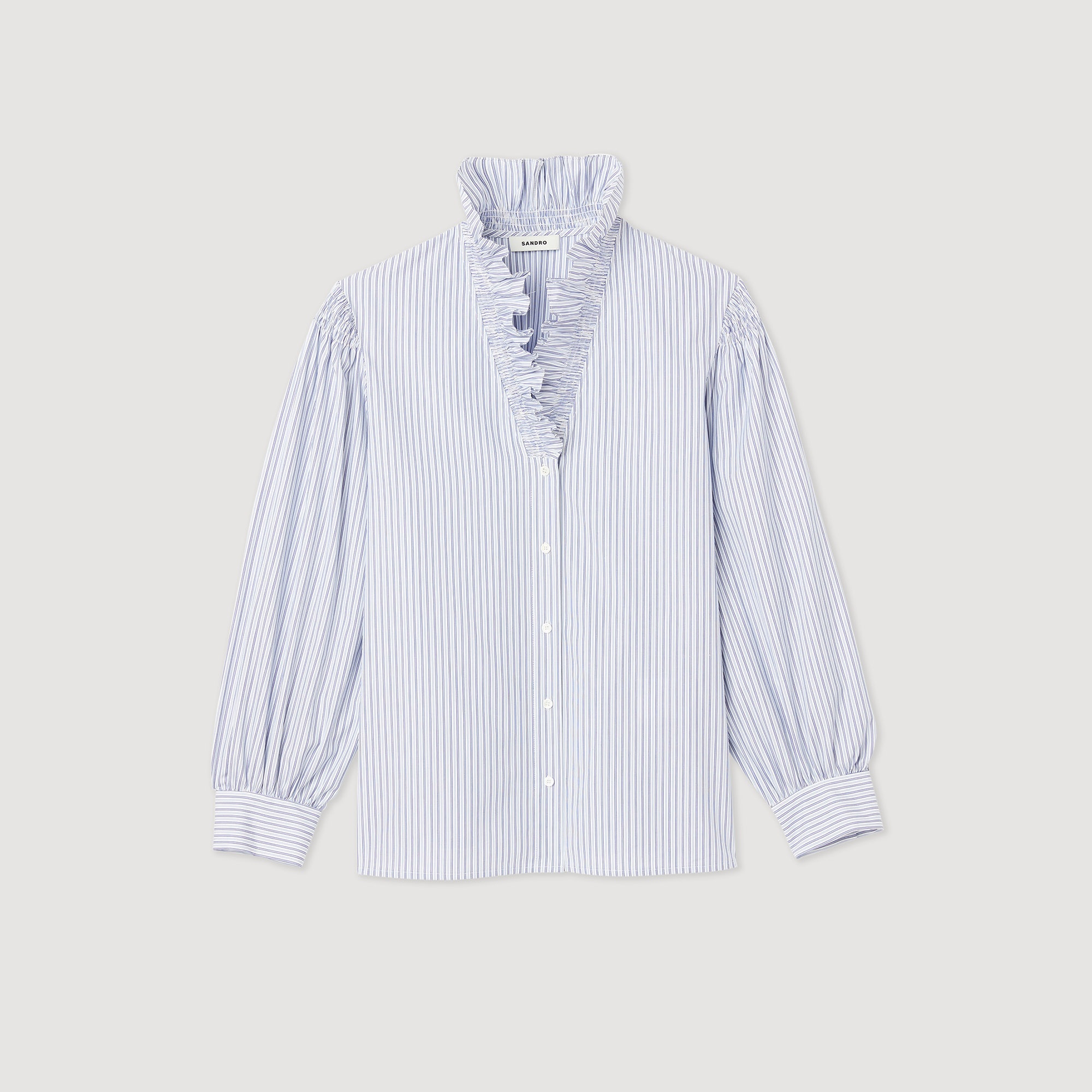 Striped shirt with a fancy collar - 1