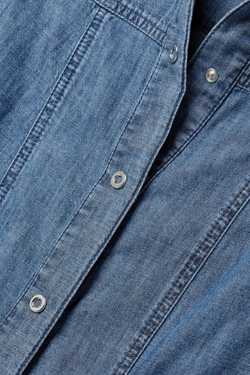 + NET SUSTAIN organic cotton-chambray shirt 5