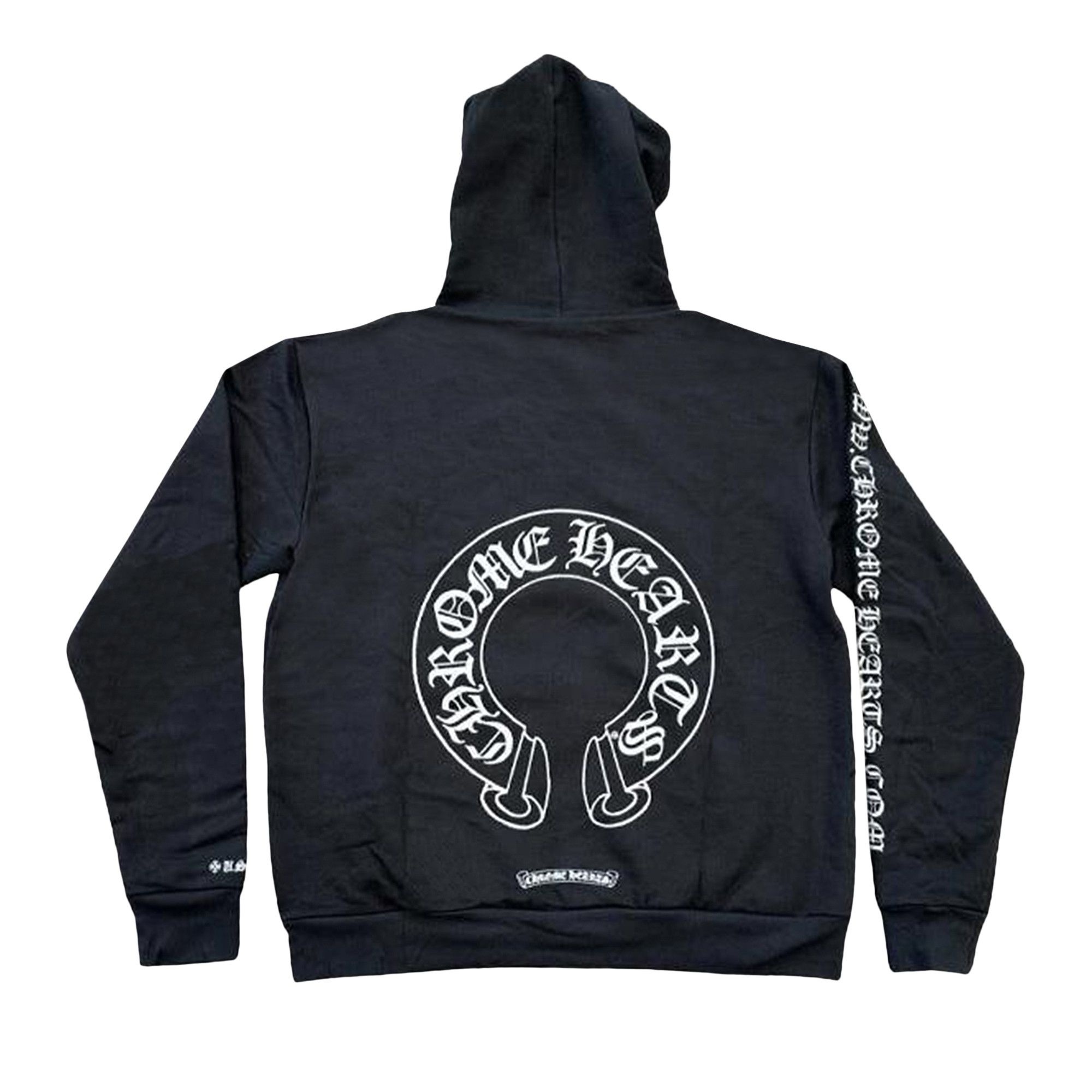 Chrome Hearts Silver Glitter Hoodie 'Black' - 2