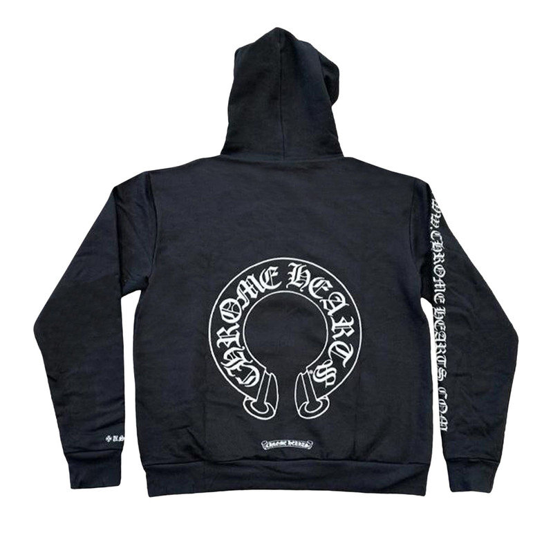 Chrome Hearts Chrome Hearts Silver Glitter Hoodie 'Black' outlook