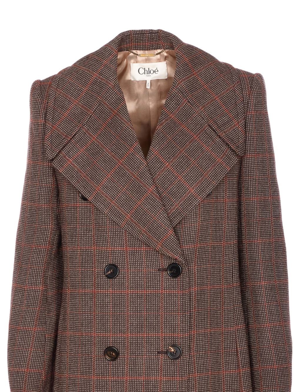 Prince of Wales-check wool coat - 4