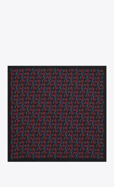 SAINT LAURENT ysl square scarf in silk twill outlook