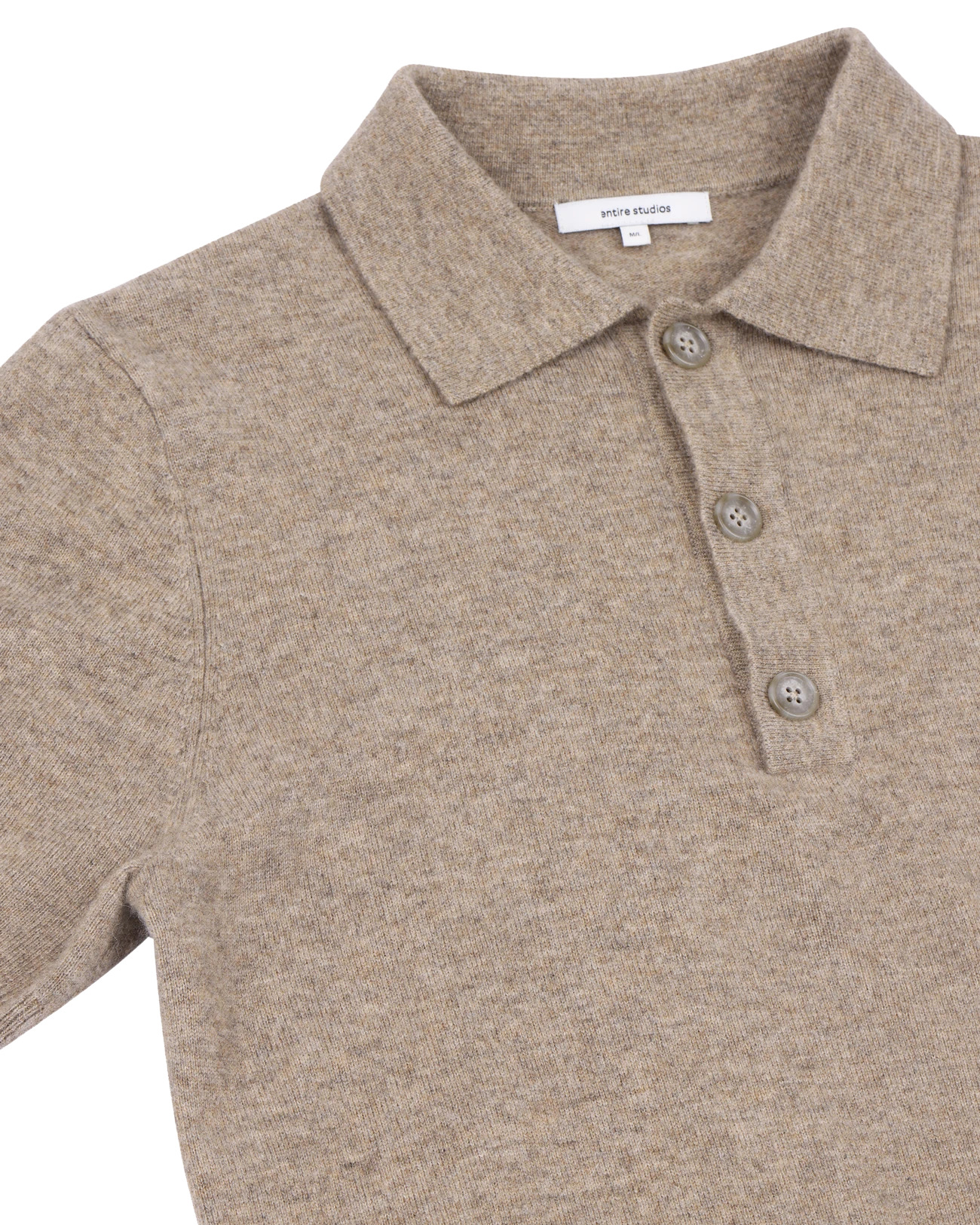 SHORT SLEEVE KNIT POLO CAMEL - 7