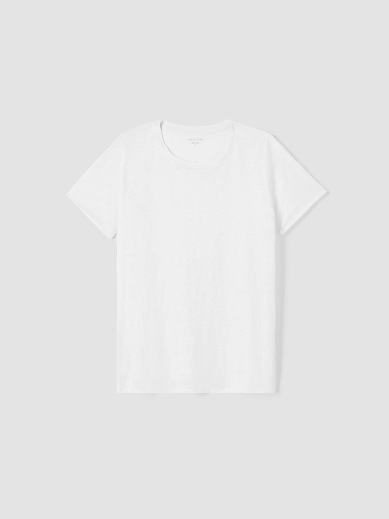 Organic Linen Jersey Crew Neck Tee 1