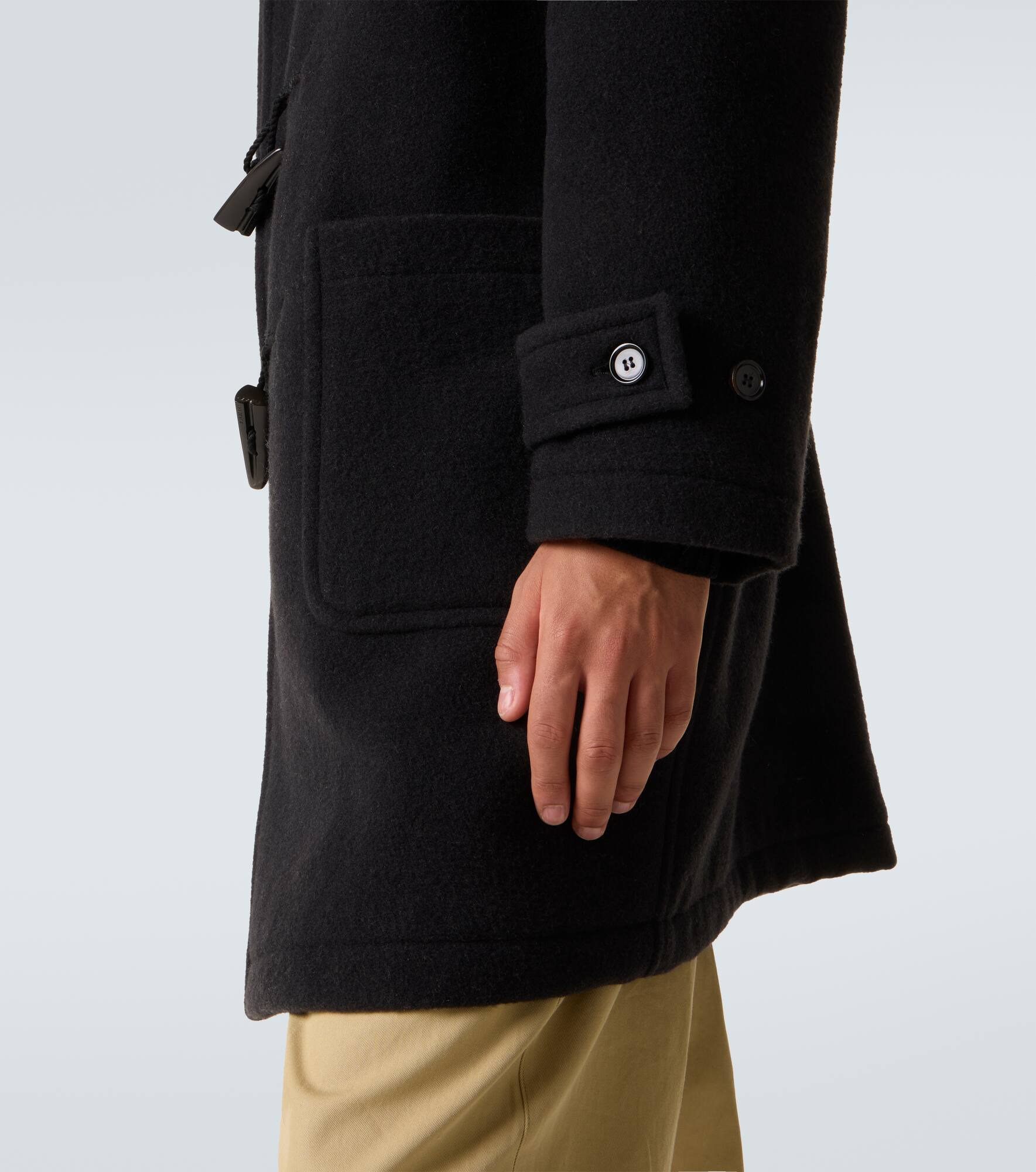 Hooded wool twill coat - 7